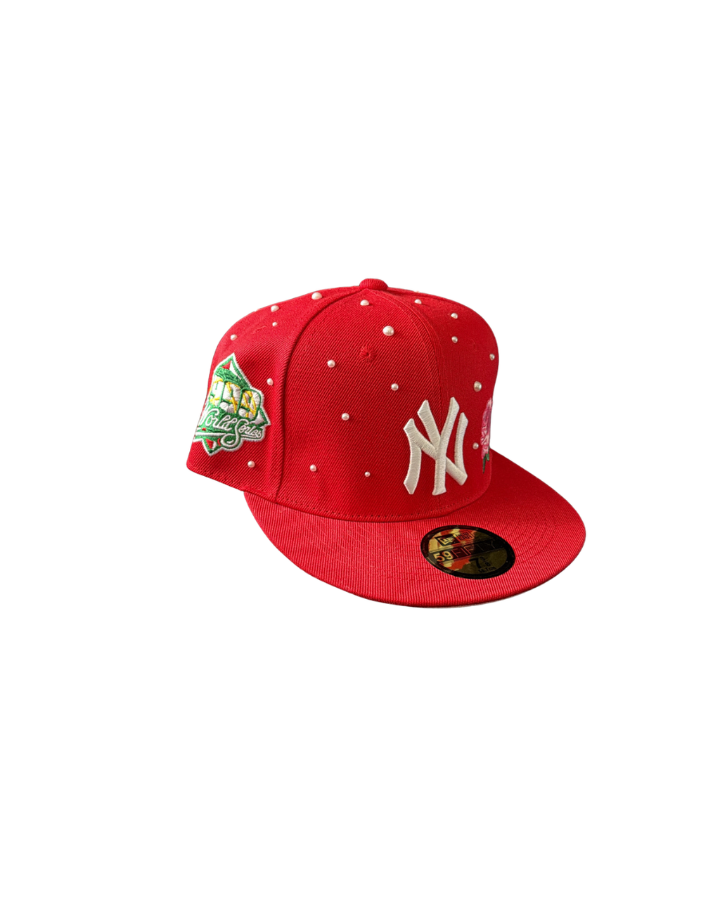 Red Pearl New York Yankees Fitted Cap